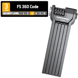 Trelock Faltschloss FS360 CODE 85cm Halter schwarz
